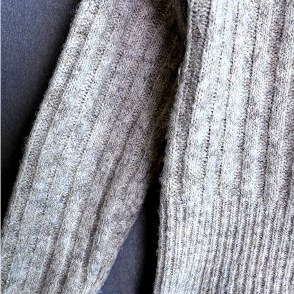 William Rast Womens Small Turtleneck Sweater Tan Oatmeal Casual Cozy - Picture 2 of 2